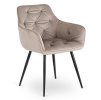LAURES VINTINO Stolička STAR bežová zamatová 1