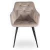 LAURES VINTINO Stolička STAR bežová zamatová 6