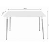 LAURES VINTINO Stôl ADRIA 120 cm x 80 cm biely 4