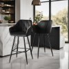 LAURES VINTINOBarová stolička ANDY – čierny velúr 2
