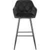 LAURES VINTINOBarová stolička ANDY – čierny velúr 3