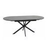 LAURES VINTINO Okrúhly jedálenský stôl rozkladací GASTON CERAMIC 140 čierny mat sivy mat 1