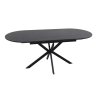 LAURES VINTINO Okrúhly jedálenský stôl rozkladací GASTON CERAMIC 140 čierny mat čierny mat 1