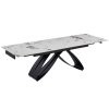 LAURES VINTINO Stôl MATEO 160–240 cm biely mramor/čierna 4