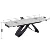 LAURES VINTINO Stôl MATEO 160–240 cm biely mramor/čierna 6
