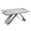 LAURES VINTINO Stôl MATEO 160–240 cm biely mramor/kašmír 1