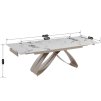 LAURES VINTINO Stôl MATEO 160–240 cm biely mramor/kašmír 6