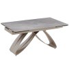LAURES VINTINO Stôl MATEO 160–240 cm sivý mramor/kašmír1