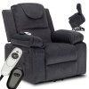 LAURES VINTINO Masážne kreslo s funkciou vstávania MARCOS tmavosivé 3