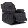 LAURES VINTINO Masážne kreslo s funkciou vstávania MARCOS tmavosivé 4