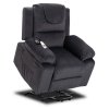 LAURES VINTINO Masážne kreslo s funkciou vstávania MARCOS tmavosivé 9
