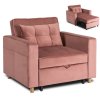 LAURES VINTINO Kreslo JEREMY ružové, z velúru 1