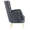 LAURES VINTINO Kreslo DONATO sivé, z velúru 11