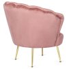LAURES VINTINO Kreslo LOREN s podnožkou, ružové, z velúru 6