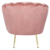 LAURES VINTINO Kreslo LOREN s podnožkou, ružové, z velúru 7