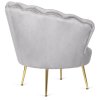 LAURES VINTINO Kreslo LOREN s podnožkou, sivé, z velúru 6