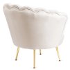LAURES VINTINO Kreslo LOREN s podnožkou, kremové, z velúru 6
