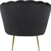 LAURES VINTINO Kreslo LOREN s podnožkou, čierne, z velúru 7