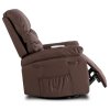 LAURES VINTINO Masážne kreslo ROMEO rozkladacie, hnedé, z ekokože 9