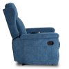LAURES VINTINO Masážne kreslo ANDREA, modrý menčester 6