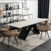 LAURES VINTINO Rozkladací stôl ROCCO 160–240 cm Biely mramor / Čierna 6
