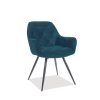 LAURES VINTINO Jedálenská stolička CHERRY MAT VELVET modrá 1