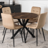 LAURES VINTINO Stôl ERION 90 cm Dub Rustikal / Čierny 3