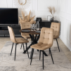LAURES VINTINO Stôl ERION 90 cm Dub Rustikal / Čierny 4