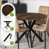 LAURES VINTINO Stôl ERION 90 cm Dub Rustikal / Čierny 2