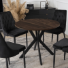 LAURES VINTINO Stôl ERION 90 cm Orech / Čierny 2