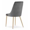 LAURES VINTINO Set 4 stoličiek IMOLA sivý zamat nohy vo farbe dreva 7
