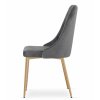 LAURES VINTINO Set 4 stoličiek IMOLA sivý zamat nohy vo farbe dreva 4