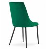 LAURES VINTINO Set 4 stoličiek IMOLA tmavozelený zamat čierne nohy 4