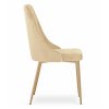 LAURES VINTINO Set 4 stoličiek IMOLA svetlý béžový zamat nohy vo farbe dreva 6