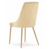 LAURES VINTINO Set 4 stoličiek IMOLA svetlý béžový zamat nohy vo farbe dreva 4