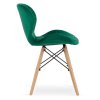 LAURES VINTINO Set 4 zamatových kresiel LAGO zelené 5