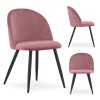 LAURES VINTINO Stolička BELLO tmavoružový zamat čierne nohy 5