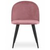 LAURES VINTINO Stolička BELLO tmavoružový zamat čierne nohy 1
