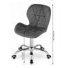 LAURES VINTINO Otočná stolička AVOLA velvet - sivá 5