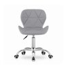 LAURES VINTINO Otočná stolička AVOLA velvet - sivá a biela 2