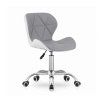 LAURES VINTINO Otočná stolička AVOLA velvet - sivá a biela