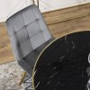 LAURES VINTINO Jedálenská zostava stôl AMADORA 100 cm a 4 čalúnené stoličky MYA sivý glamour 6