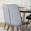 LAURES VINTINO Jedálenská zostava stôl AMADORA 100 cm a 4 čalúnené stoličky MYA sivý glamour 7