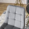 LAURES VINTINO Jedálenská zostava stôl AMADORA 100 cm a 4 čalúnené stoličky MYA sivý glamour 8