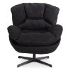 LAURES VINTINO Relaxačné otočné kreslo DALILA čierne 3