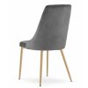 LAURES VINTINO Stolička IMOLA sivý zamat nohy vo farbe dreva 6