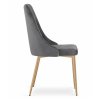 LAURES VINTINO Stolička IMOLA sivý zamat nohy vo farbe dreva 5