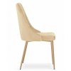 LAURES VINTINO Stolička IMOLA svetlý béžový zamat nohy vo farbe dreva 5
