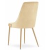 LAURES VINTINO Stolička IMOLA svetlý béžový zamat nohy vo farbe dreva 3