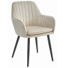 LAURES VINTINO Stolička LUGO béžový zamat čierne nohy 1